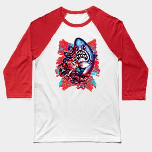 Sharktopus Attack ! Baseball T-Shirt